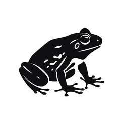 Vector Silhouette of Frog, Cute Frog Graphic for Amphibian and Nature Themes