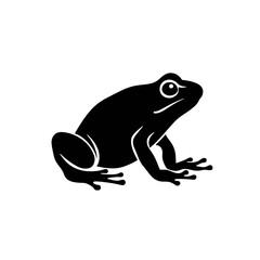 Vector Silhouette of Frog, Cute Frog Graphic for Amphibian and Nature Themes