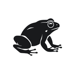 Vector Silhouette of Frog, Cute Frog Graphic for Amphibian and Nature Themes