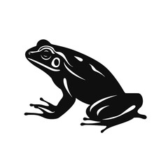 Vector Silhouette of Frog, Cute Frog Graphic for Amphibian and Nature Themes