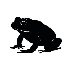Vector Silhouette of Frog, Cute Frog Graphic for Amphibian and Nature Themes