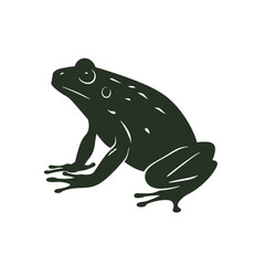 Vector Silhouette of Frog, Cute Frog Graphic for Amphibian and Nature Themes