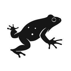 Vector Silhouette of Frog, Cute Frog Graphic for Amphibian and Nature Themes