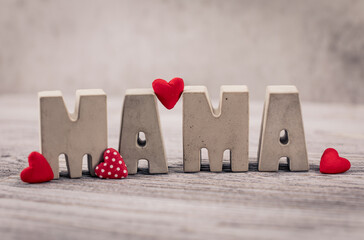 card, background for mother's day with the letters: mum for mother's day. - 754427900