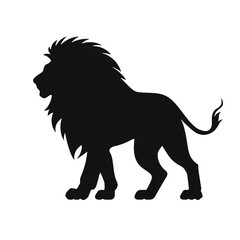 lion silhouette vector illustration template