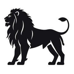 lion silhouette vector illustration template