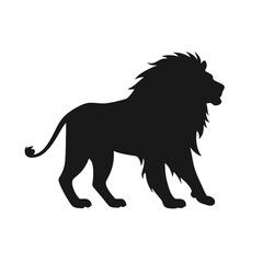 lion silhouette vector illustration template