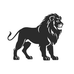 lion silhouette vector illustration template