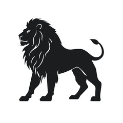 lion silhouette vector illustration template