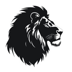 lion silhouette vector illustration template