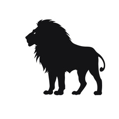 lion silhouette vector illustration template