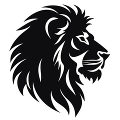 lion silhouette vector illustration template