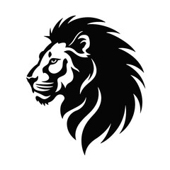 lion silhouette vector illustration template