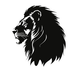 lion silhouette vector illustration template