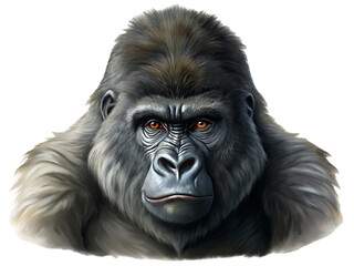 Obraz premium Gorilla on transparent