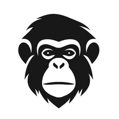 monkey silhouette vector design template