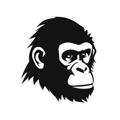 monkey silhouette vector design template
