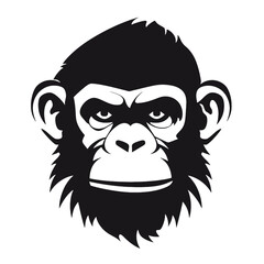 monkey silhouette vector design template