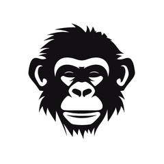 monkey silhouette vector design template