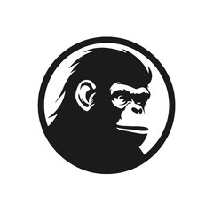 monkey silhouette vector design template
