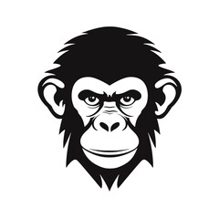 monkey silhouette vector design template