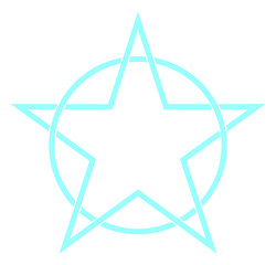 Star in Circle, Flat and Weaving Style, can use for Logo Gram, Art Illustration, Website, Apps, Pictogram, Icon, Symbol, or Graphic Design Element. Format PNG