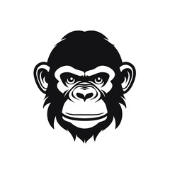 monkey silhouette vector design template