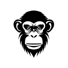 monkey silhouette vector design template