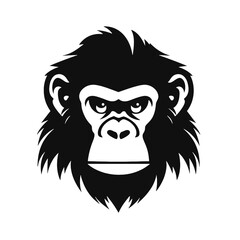 monkey silhouette vector design template