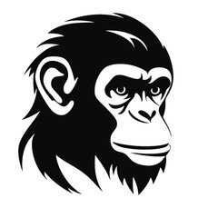 monkey silhouette vector design template