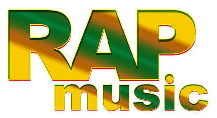 RAP text, modern creative word Illustration, music culture
