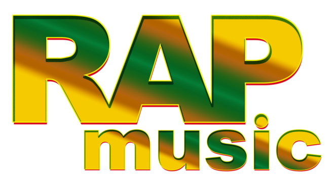 RAP text, modern creative word Illustration, music culture