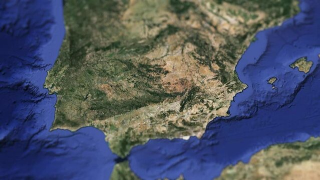 Physical Map Of Spain