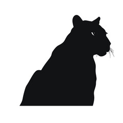 Fototapeta premium Black Panther logo Silhouette 
