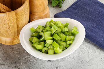 Vegan cuisine - Sliced celery stem