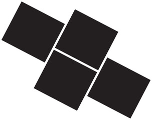 4 collage photo frame template. vector illustration