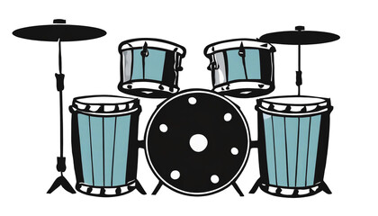 Illustration, percussion icon isolated on white background