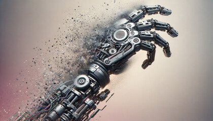 The Evolution of Robotics: A Mesmerizing Digital Disintegration