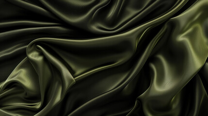 Black and Olive silk background