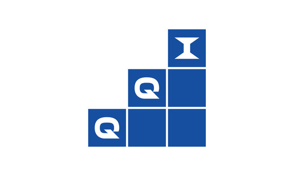 QQI initial letter financial logo design vector template. economics, growth, meter, range, profit, loan, graph, finance, benefits, economic, increase, arrow up, grade, grew up, topper, company, scale