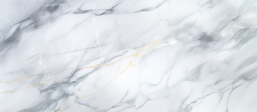 A detailed view of a white marble stone texture, showcasing its intricate patterns and smooth surface. The high resolution image captures the elegance and sophistication of marble design commonly used