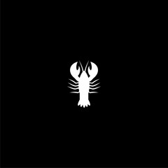Crawfish icon isolated on dark background