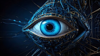 Mechanical Perception: Exploring the Complex Design of a Cybernetic Eye System, generative AI