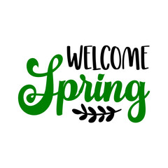 Spring typography design on plain white transparent isolated background for card, shirt, hoodie, sweatshirt, apparel, tag, mug, icon, poster or badge