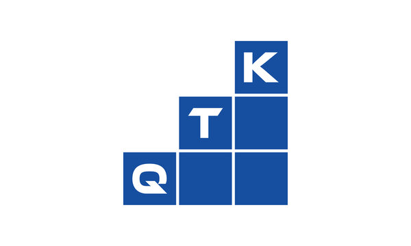 QTK initial letter financial logo design vector template. economics, growth, meter, range, profit, loan, graph, finance, benefits, economic, increase, arrow up, grade, grew up, topper, company, scale