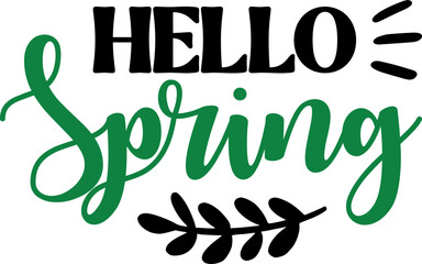 Spring typography design on plain white transparent isolated background for card, shirt, hoodie, sweatshirt, apparel, tag, mug, icon, poster or badge