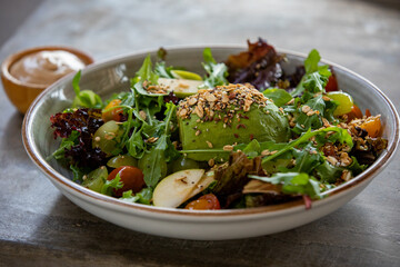 Typical peruvian avocado salad