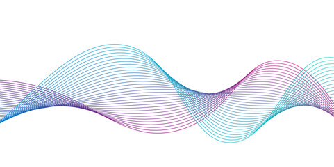 abstract color gradient wave on white background,Modern technology background, wave design.Creative unusual background with abstract gradient wave lines,Abstract pink lines background vector illustr