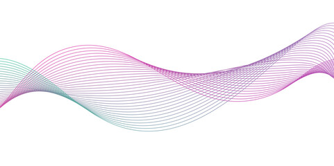 abstract color gradient wave on white background,Modern technology background, wave design.Creative unusual background with abstract gradient wave lines,Abstract pink lines background vector illustr
