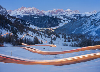 Italien, Südtirol, Grödner Joch, Passstrasse, Colfosco, Corvara, Cunturines Spitze